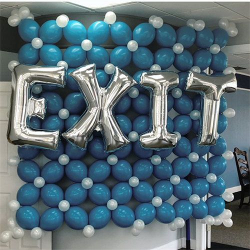 Balloon Photo Backdrop in Company Colors and Logo