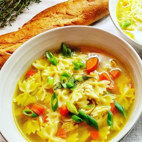 Plant-Based Chicken Noodle Soup