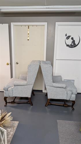Wing chair upholster by Elegant edge Upholstery Wing chair upholster by Elegant edge Upholstery