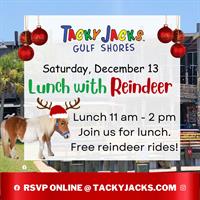 Lunch with the Reindeer at Tacky Jacks Gulf Shores