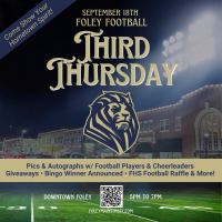 Downtown Foley Scores with Football-Themed Third Thursday