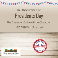 Presidents Day - LVCC Office Closed