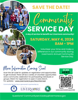 Save the Date! Saturday, May 4, 2024 is Community Service Day in Livermore!