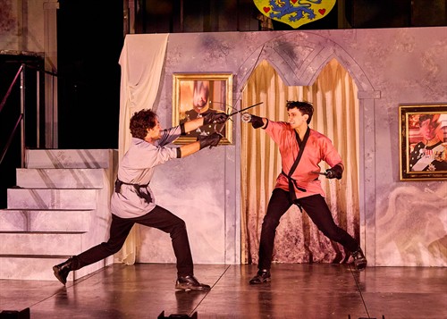 Hamlet, Shakespeare in the Vineyard 2026, Darcie Kent Vineyard, Andre Amarotico/Hamlet & Nic Moore/Laertes