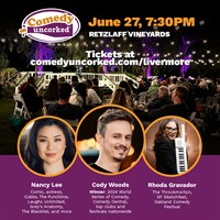 Retzlaff Vineyards - COMEDY UNCORKED: w/ Cody Woods, Nancy Lee, and Rhoda Gravador