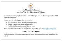 St. Margaret's School - Job Posting