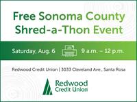 Redwood Credit Union Offers Free Shred-a-Thon in Santa Rosa, August 6
