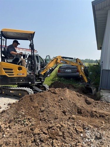 Trenching new wire for service upgrade 