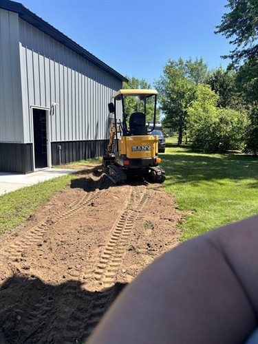 Trenching new service for a shop 
