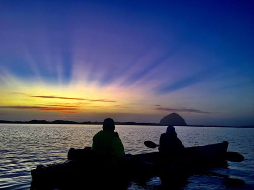 sunset on Morro Bay