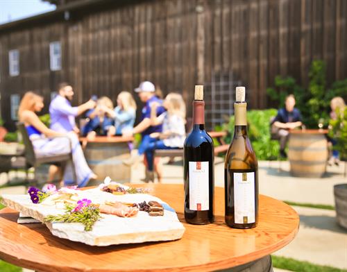 Harmony Cellars patio is a perfect spot to gather with friends