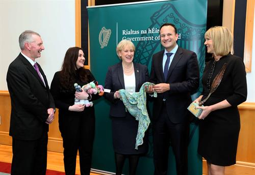 An Taoiseach Leo Vardakar meets finalists in the 2018 Ireland's Best Young Entrepreneur competition at Government Buildings 