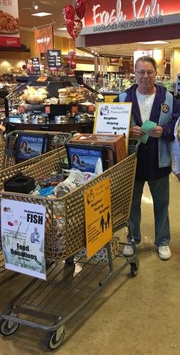 Collecting for FISH at Safeway