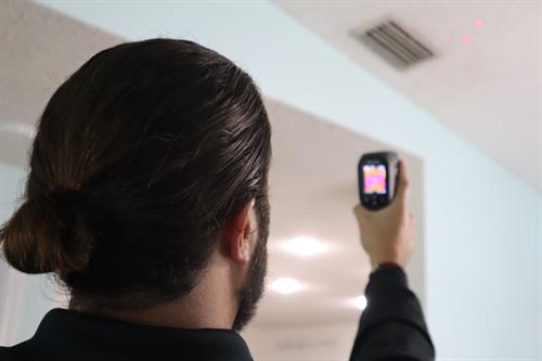 RJF uses Infrared Thermal Imaging Inspections to detect major and minor water intrusions