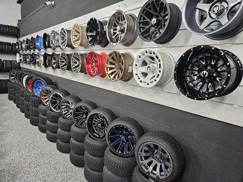 We have the largest inventory of wheels and tires.