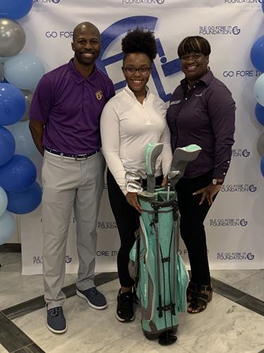 Youth of the year speaker golf clubs gift