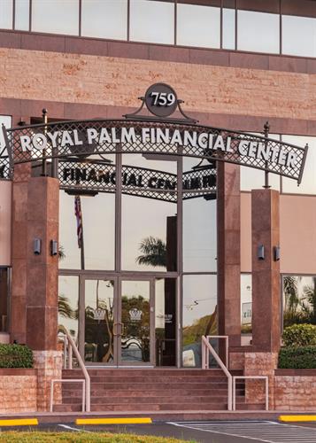 The main entrance to our building