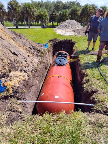 Underground Propane tank installation