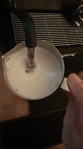 Steaming milk for hot lattes and cappuccinos
