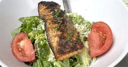 Famous Gorgonzola Salad with Blackened Salmon