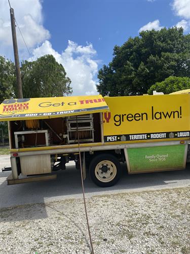 Lawn Truck Fertilizing Grass