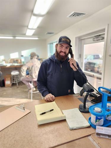 Carson Hunt, Plumbing Sales. Carson has been forklift certified since he was four years old, can do a backflip in roller skates, is currently tied for "most holes put into structures" at Saffron, and can lift up the rear end of a PT Cruiser without doing warm up stretches. Carson Hunt, Plumbing Sales. Carson has been forklift certified since he was four years old, can do a backflip in roller skates, is currently tied for "most holes put into structures" at Saffron, and can lift up the rear end of a PT Cruiser without doing warm up stretches.