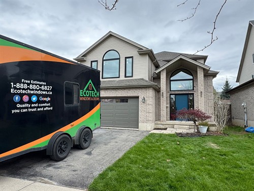 EcoTech Windows & Doors completing a professional window and door replacement project for a Canadian homeowner.