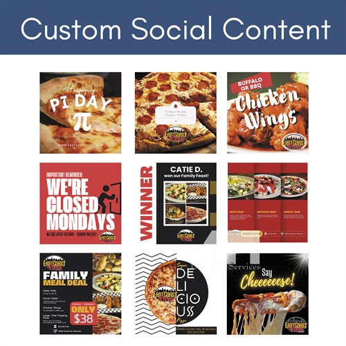Custom Social Media Content - East Coast Pizza