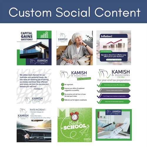 Custom Social Media Content - Kamish CPA & Associates