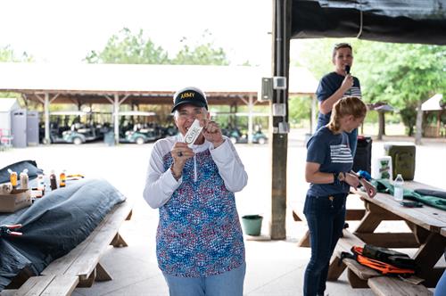 Top Female Shooter winner, Jill Andrew at our 2024 Sporting Clays