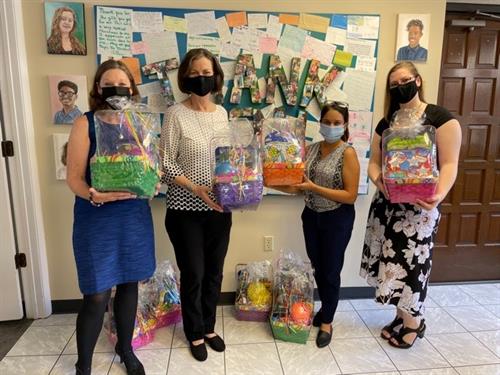 Felsing team donated Easter baskets to the Foundation for Foster Children