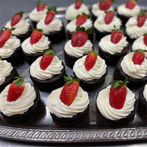 Decadent chocolate and fresh strawberry—baked from scratch and almost too pretty to eat.
