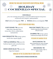 Bulla Holiday Special – Cochinillo Holiday Meal To-Go