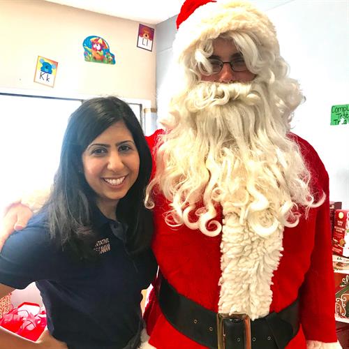 Representative Anna Eskamani visits Devereux Florida youth (posing as Santa) for the holidays