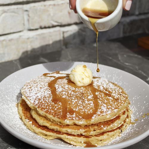Start your Saturdays and Sundays with our Madagascar Vanilla Pancake Stack.