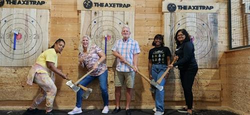 Griswold Care Pairing for Greater Orlando enjoyed a lovely afternoon of team building at The Axe Trap.