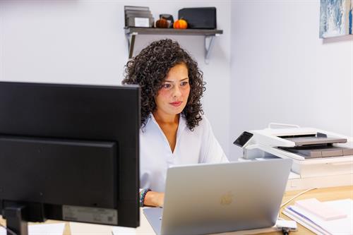 Bianca working 