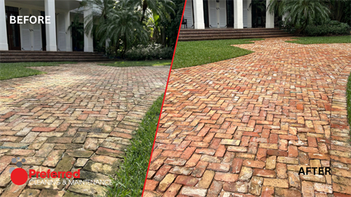 Preferred Cleaning & Maintenance: Pressure Washing Paver Driveway