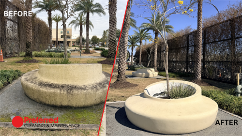 Preferred Cleaning & Maintenance: Pressure Washing Winter Park Hospital Planters