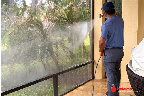 Preferred Cleaning & Maintenance: Soft Washing Screens