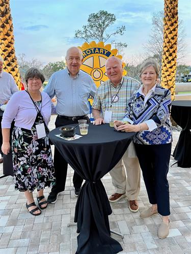 Rotary Members attending Chili for Charity enjoy the Event Center Terrace