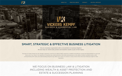 Vickers Kempf Law Website