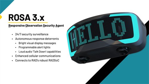 24/7 security surveillance with Autonomous response deterrents.