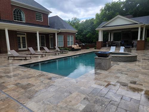 Stone paver clean, sand, and seal