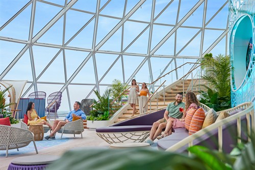 Whether you're catching up with friends, sharing a drink, or simply enjoying the view, The Overlook offers a front-row seat to life at sea.