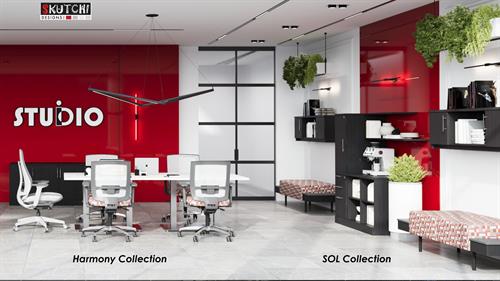 Harmony Conference Table with SOL Storage furniture 