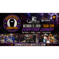 Straight Outta the Graveyard: Wildly Popular Coffin Races Return to Downtown Conway October 17