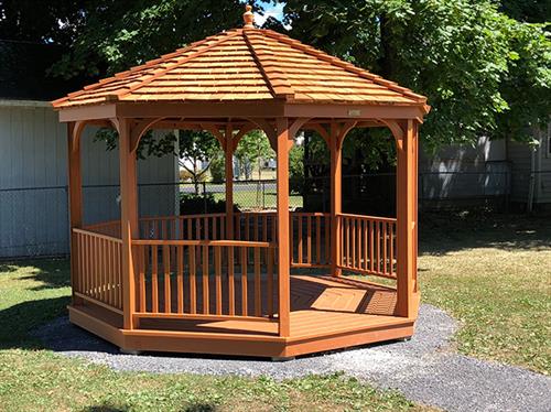 Tom Flynn Memorial Gazebo in back of the Museum