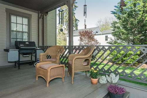 Back porch available to guests