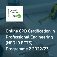 Online CPD Certificate in Professional Engineering (NFQ l9, 5 ECTS) - Programme 2-2022/23